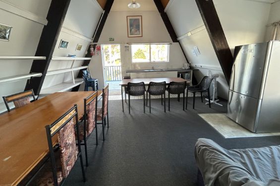 Lodge dining area and kitchen